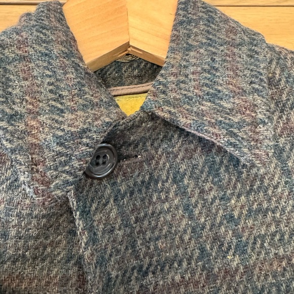 Vintage Jacobson's Wool Plaid Pea Coat Removable Liner Button Front / 4T - Picture 7 of 16